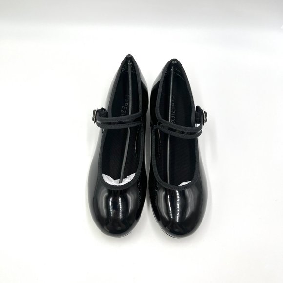 Capezio Womens Size 5 3800 Mary Jane Black Patent Buckled‎ Dance Tap Shoes - Picture 3 of 13